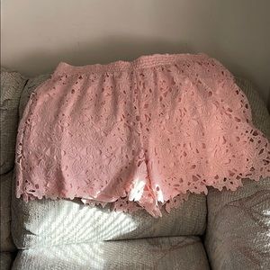 Pink lacy shorts